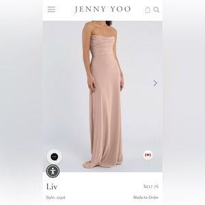 Jenny Yoo Strapless Blush Dress